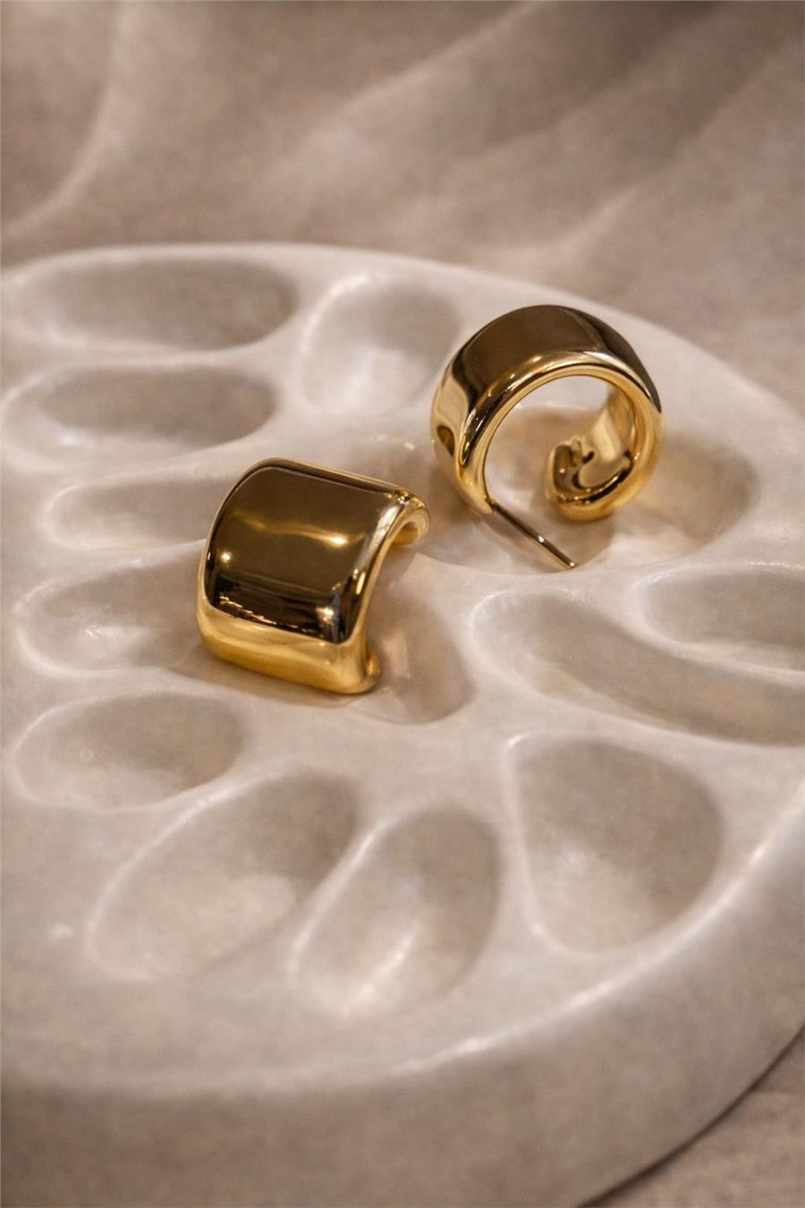 Aster Kararmaz Gold Kalın Halka